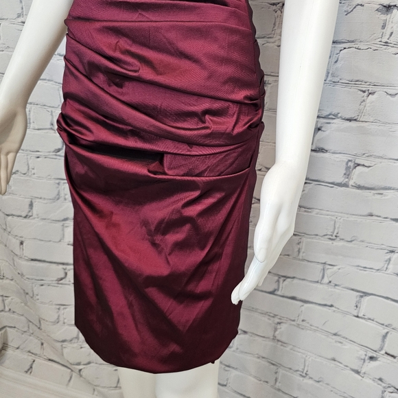 Talbot Runhof Red Ruched Dress - Picture 5 of 8